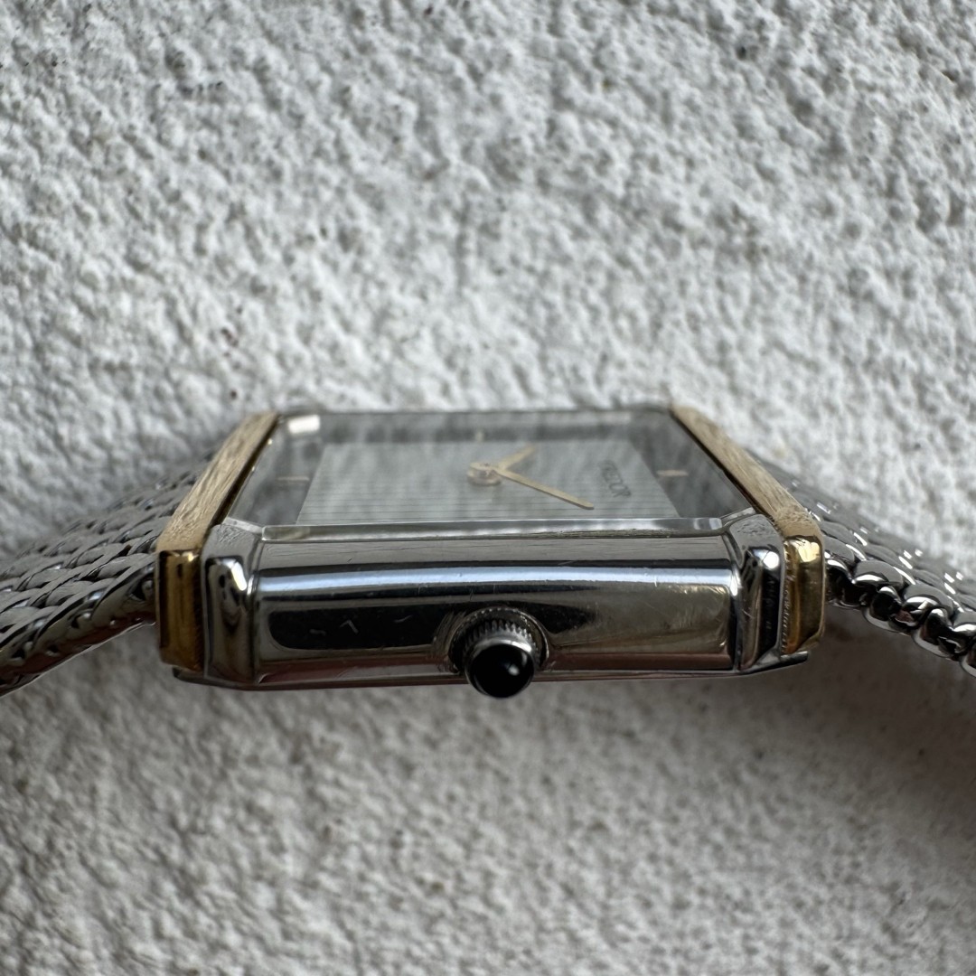 Working SEIKO Credor 8420 6690 18K Shell Dial Watch from Japan