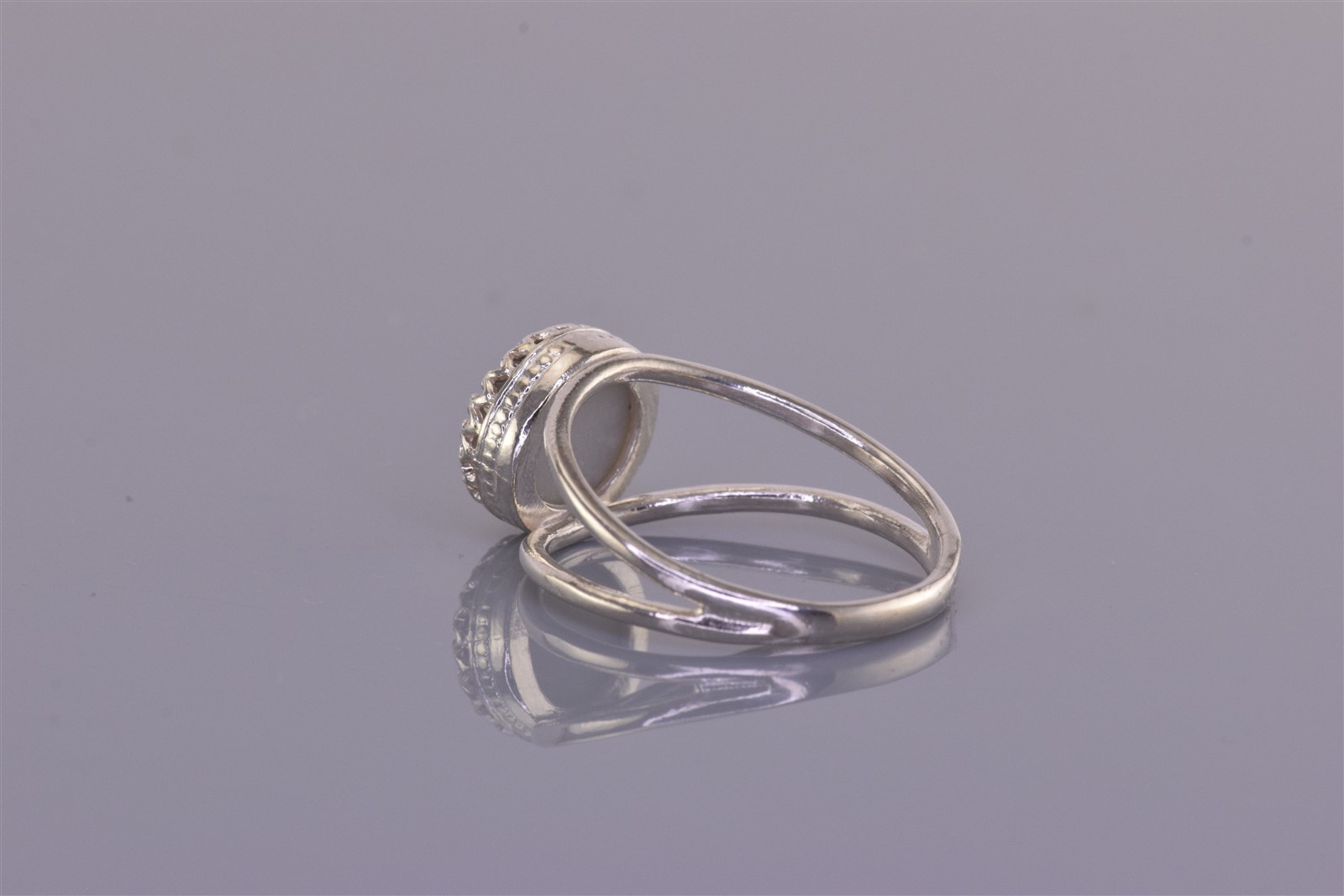 Sterling Silver Gray Drusy Quartz Split Band Ring 925 Sz: 10