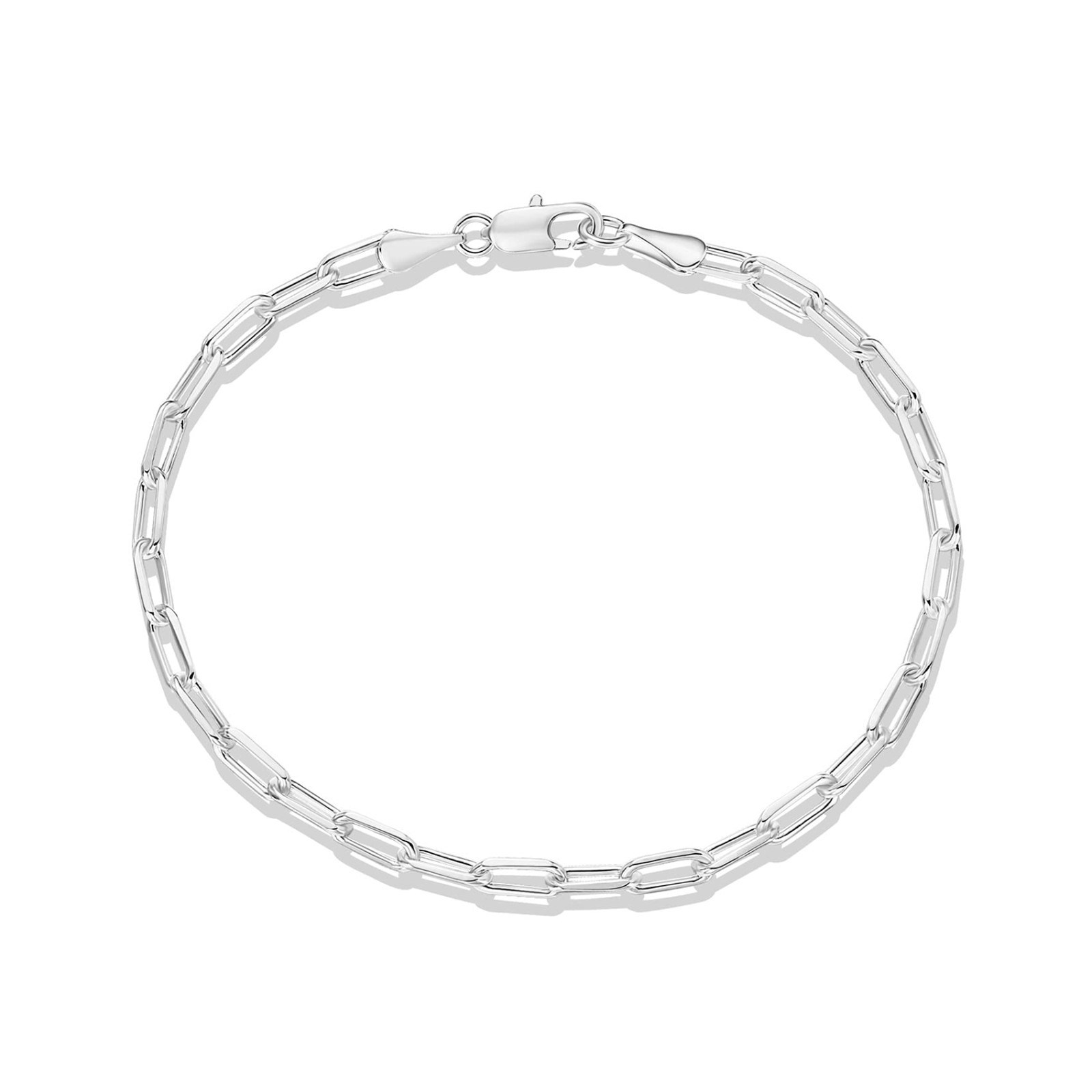 14K Gold Plated Adjustable Paperclip Curb Figaro Chain Bracelet for Women