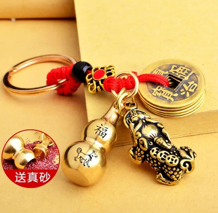 Alloy Copper Coin Mythical Wild Chinese Zodiac Pure Copper Gourd Feng Shui Luck