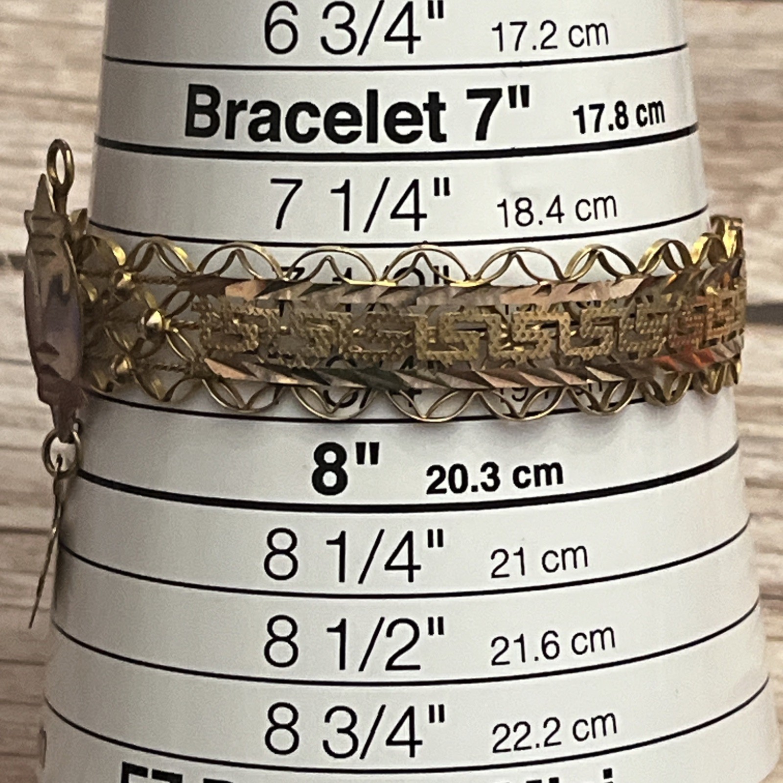 Antique Victorian Etruscan Gold Filled Greek Key Bangle Wedding Love Bracelet