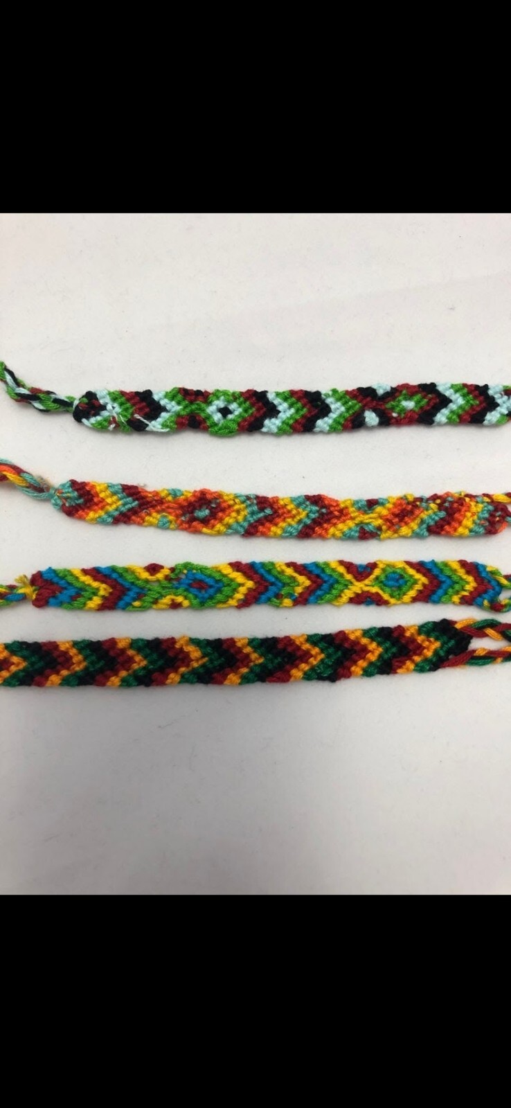 Handmade Guatemalan Artisan Friendship Bracelets Anklet Lot 120 (10 Designs/Lot)