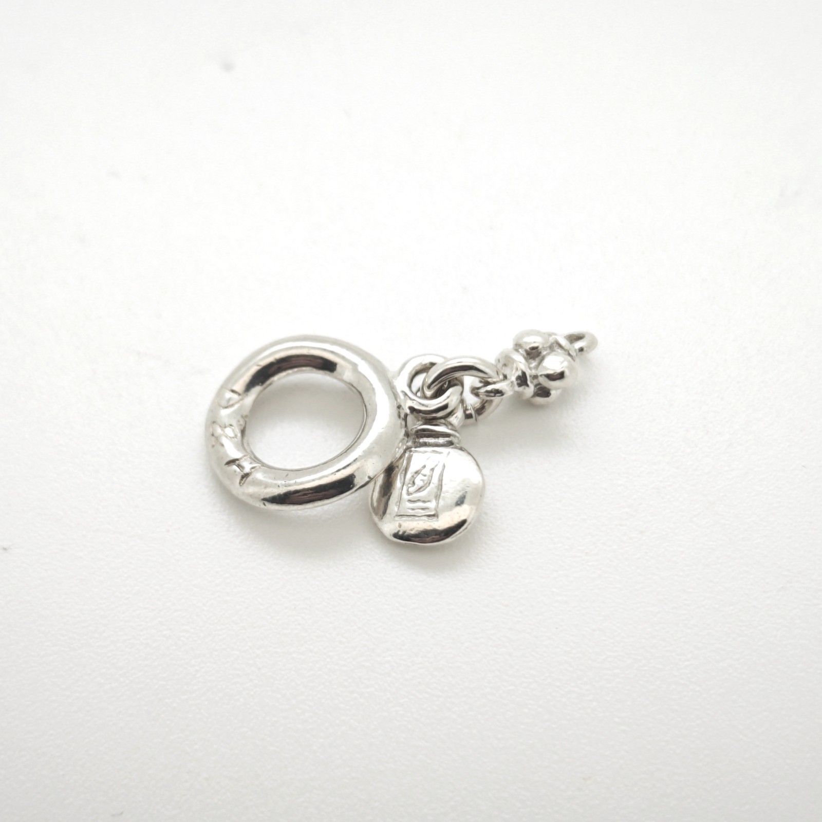 Dower & Hall Silver Charm Dangle Pendant Logo D&H Sterling Silver 925