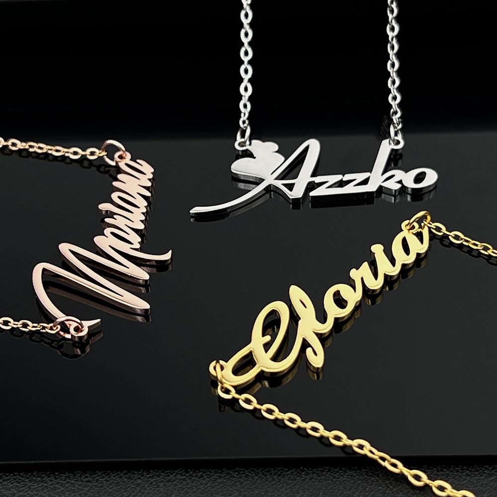Personalized Name Custom Necklace Stainless Steel Pendant Fashion Jewelry Gift