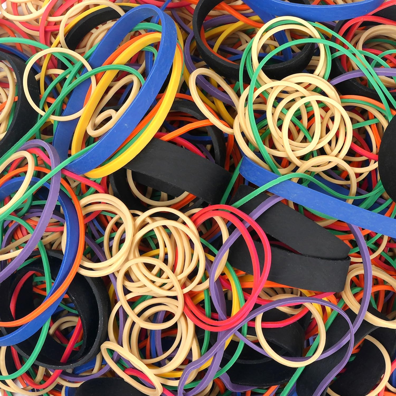 Rubber Bands Assorted Sizes Elastic Rubber Bands Office Supplies 0.5Lbs | Heavy