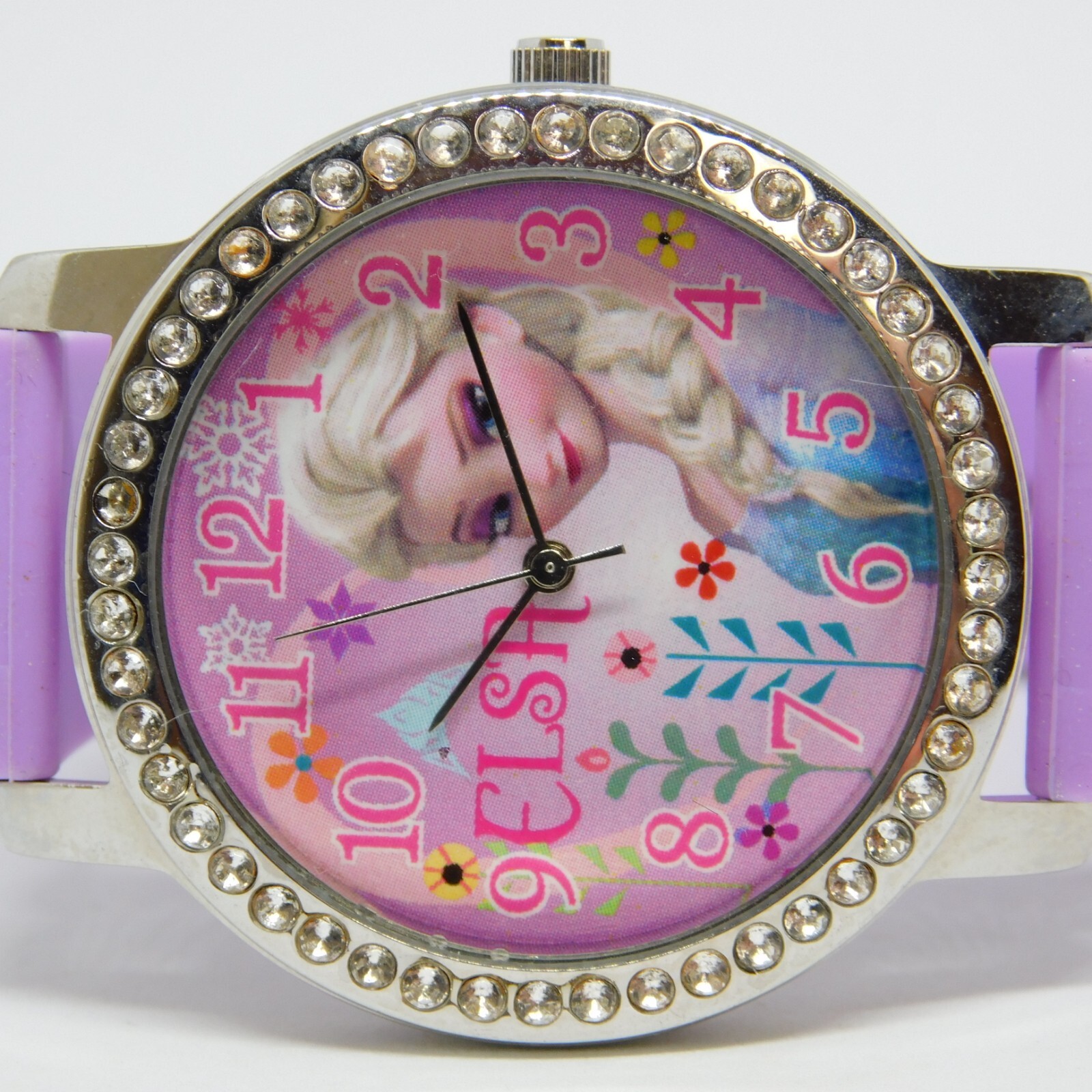 Disney Elsa ACSP-XM-061015 Crystals Quartz Analog Women’s Watch New Battery