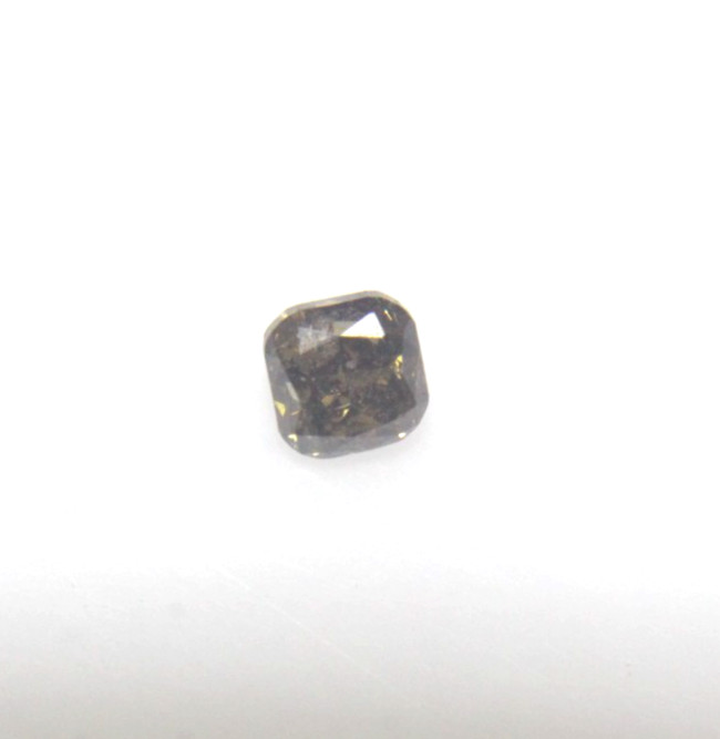 0.11Cts Cushion Shape Fancy Yellow Color Rose Cut Diamond 2.56×2.51×1.85 MM