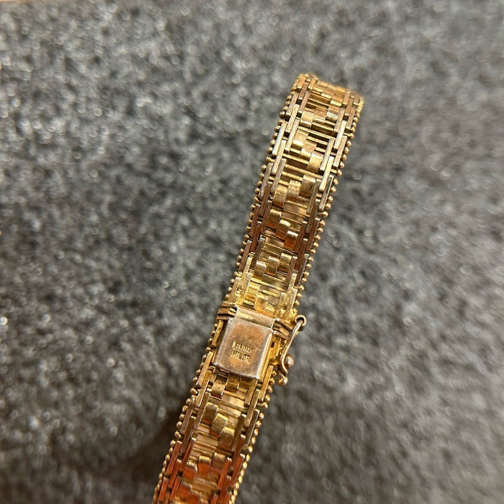 Vintage Milor Italy Gold over 925 Sterling Silver Riccio Link Bracelet