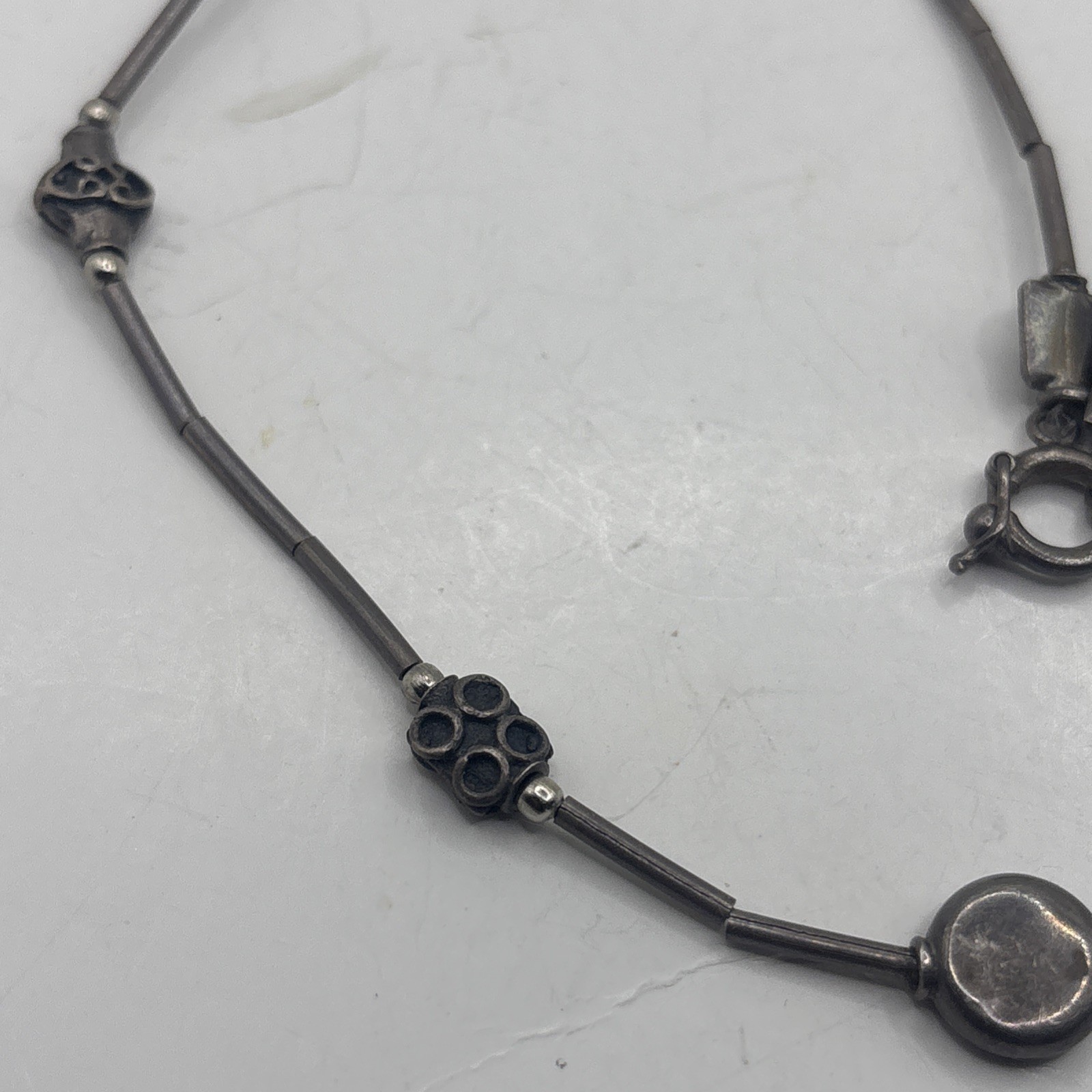 Vintage Necklace Native American Liquid Silver Not Stamped Acid tested