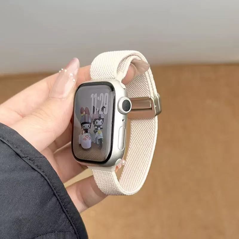 Suitable for Apple Watch/ Series 1-11/ Ultra/ SE-Magnetic Buckle Nylon Strap