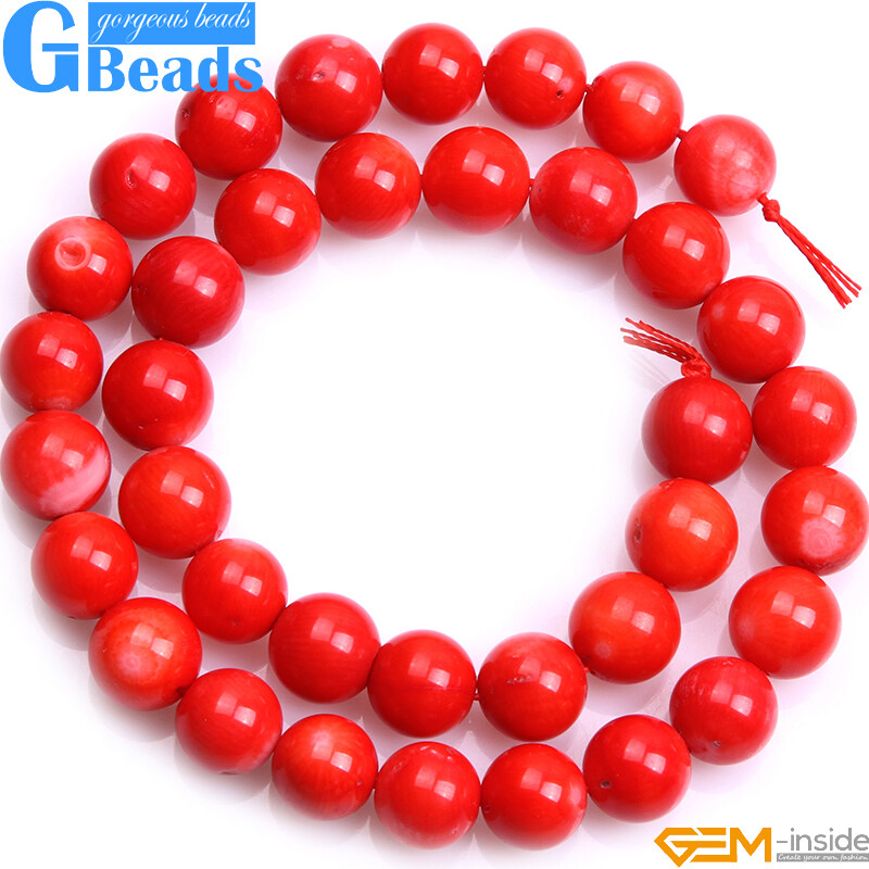 Round Orange Coral Gemstone Beads For Jewelry Making 15″ 2mm 3mm 4mm 5mm 6mm 7mm