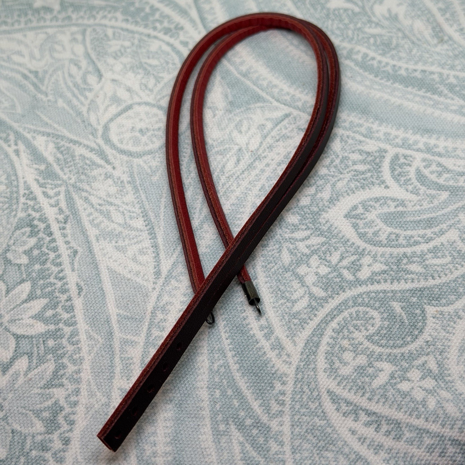 Authentic Trollbeads Red/Bordeaux Leather 14.2 inch/36 cm Bracelet, New