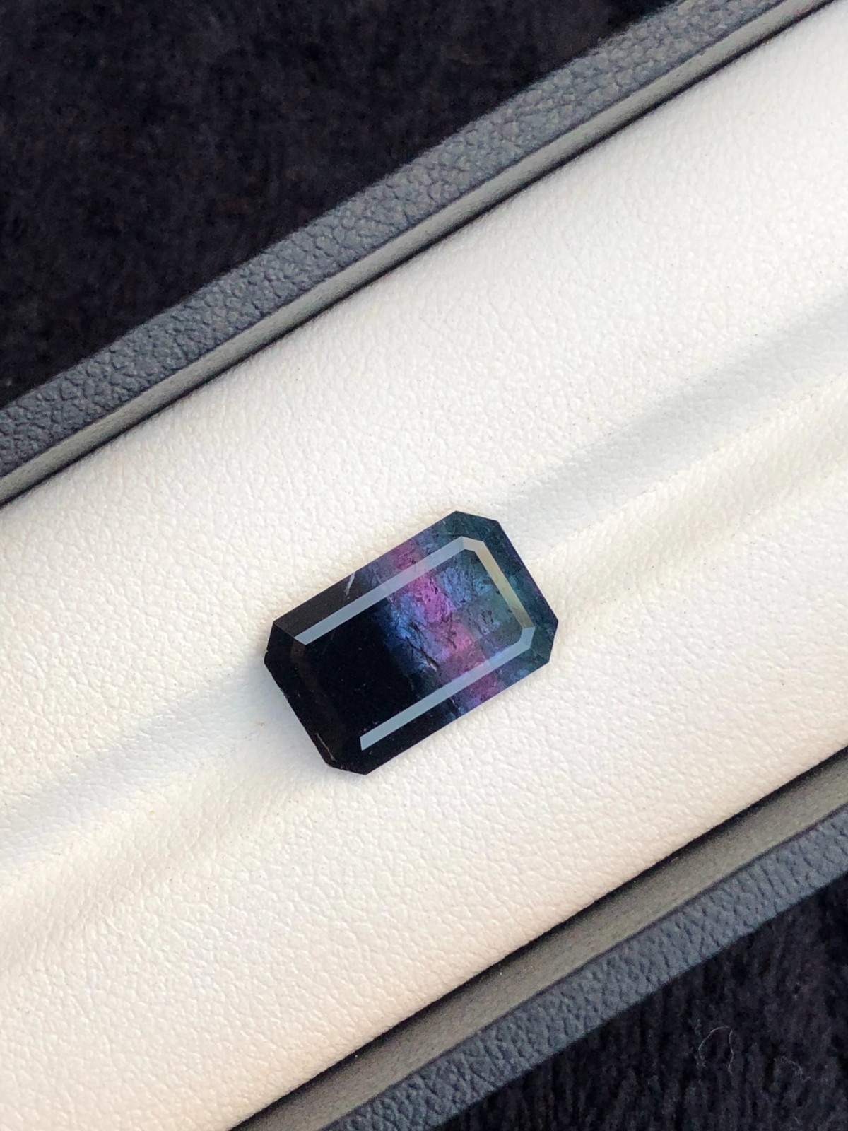 Natural Multi-Color Tourmaline Gemstone: Emerald Cut, Afghanistan , 6.4 Carats