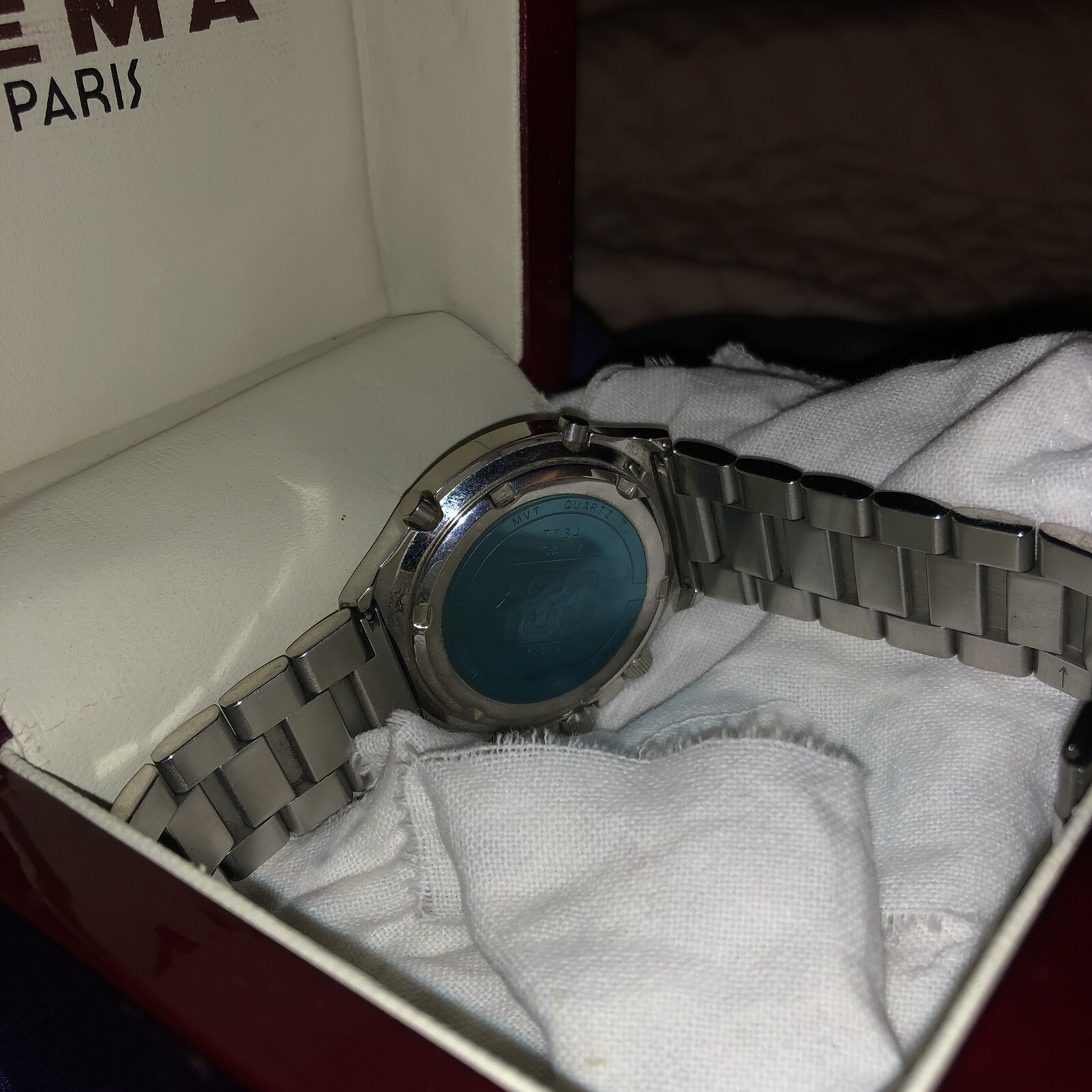 YEMA Paris Tachymeter Alarm Watch 100m Water Resistant 10atm 7T34 YE969