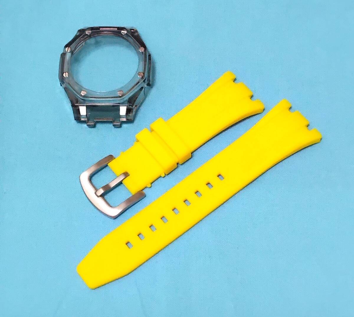 [Unused] G-SHOCK GA-2100 GA-2110 GA-B2100 Clear black bezel yellow yellow belt