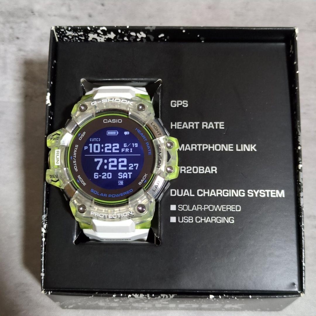 Casio G-Shock GBD-H1000-7A9JR White GPS Heart Rate Used from Japan