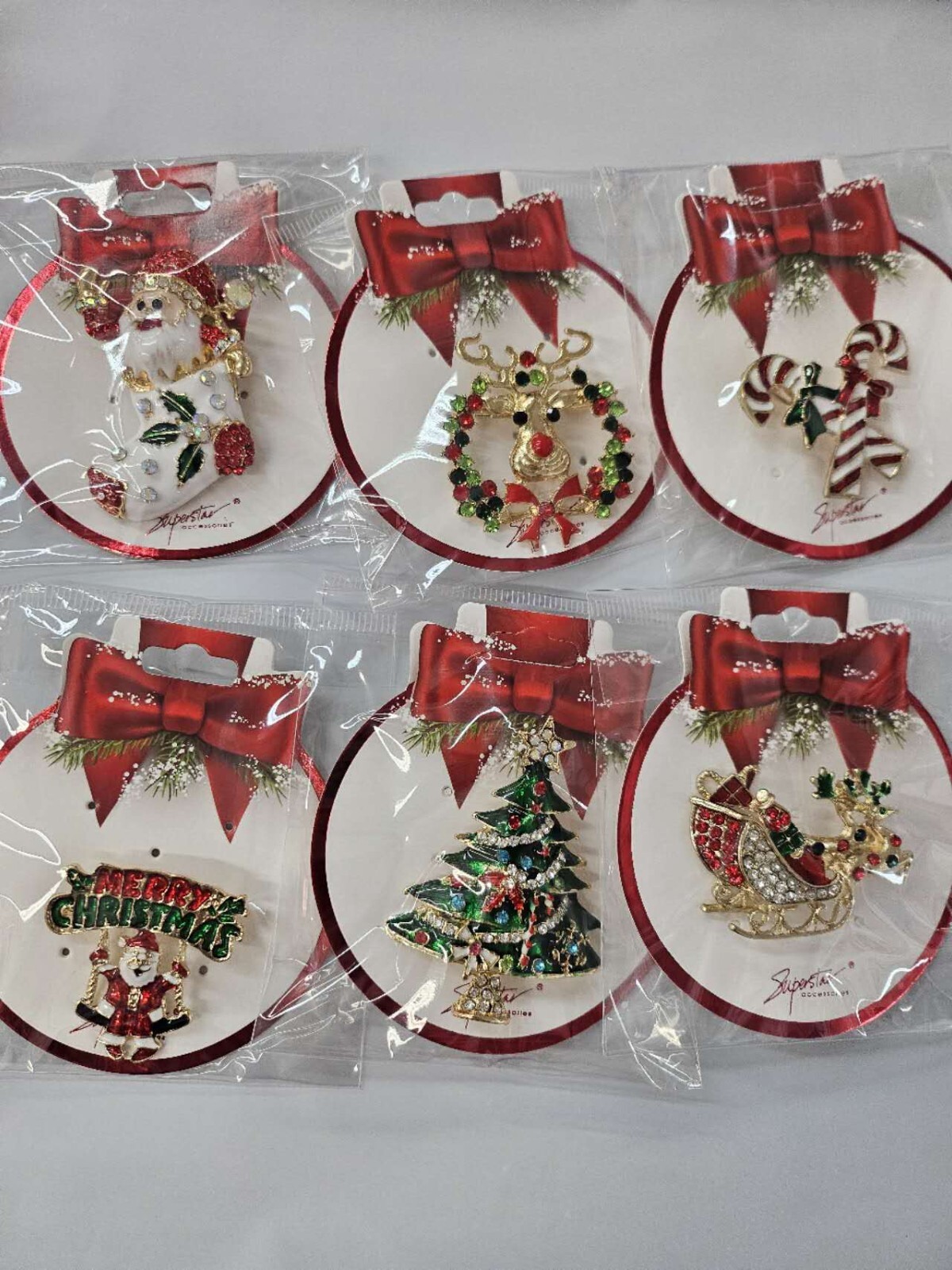 Bulk wholesal60 X Christmas Pins Brooch Lot/ Holiday Brooch /santa/ (USA SELLER)