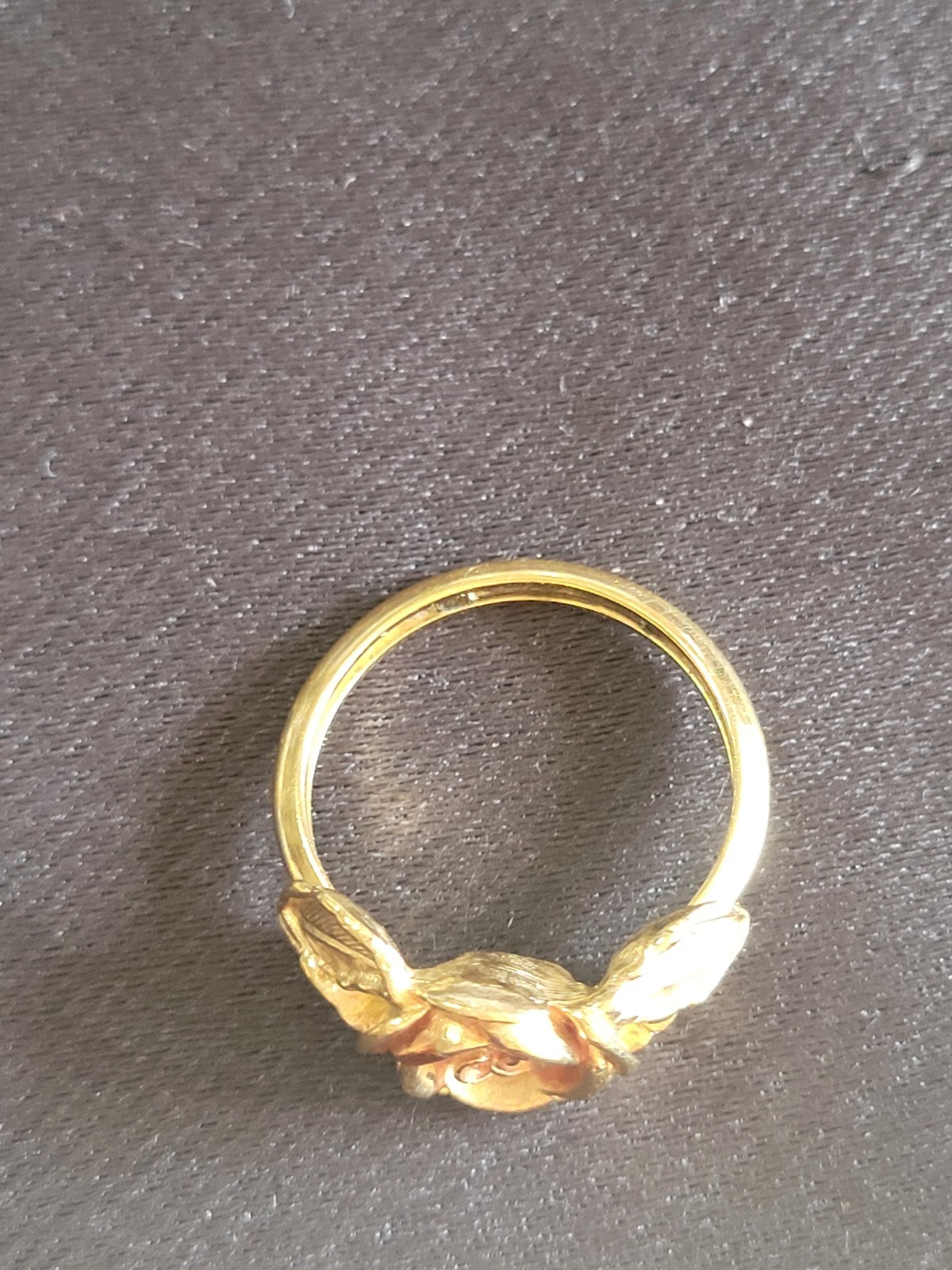 Vintage Avon Burnished Rose Gold Tone Flower Statement Ring Size 6 to 6 1/2