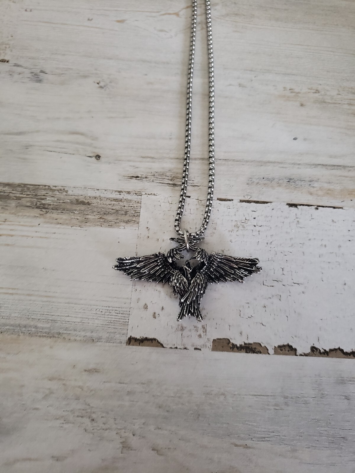 Wings necklace angel wing silver jewelry bird love gift spiritual men woman