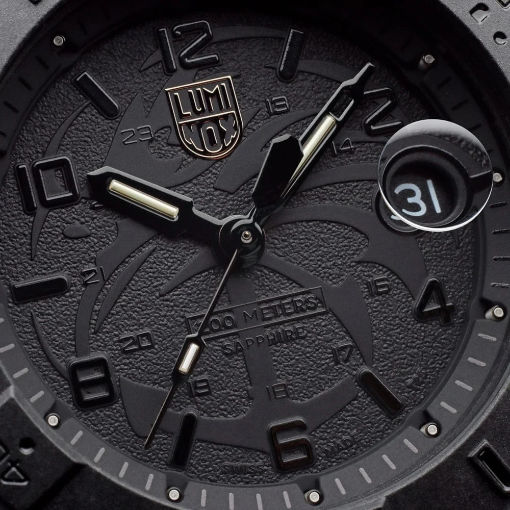 Luminox XS.3601.BO.NSF Navy SEAL Foundation Military Blackout Swiss Watch 45 mm