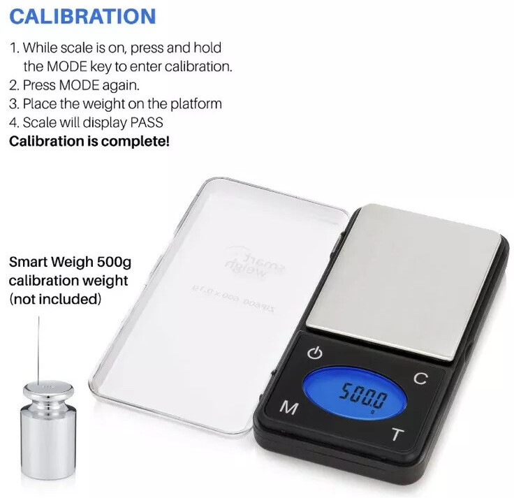 Smart Weigh ZIP600 Ultra Slim Digital Pocket Scale 600g by 0.1g – NEW IN BOX!