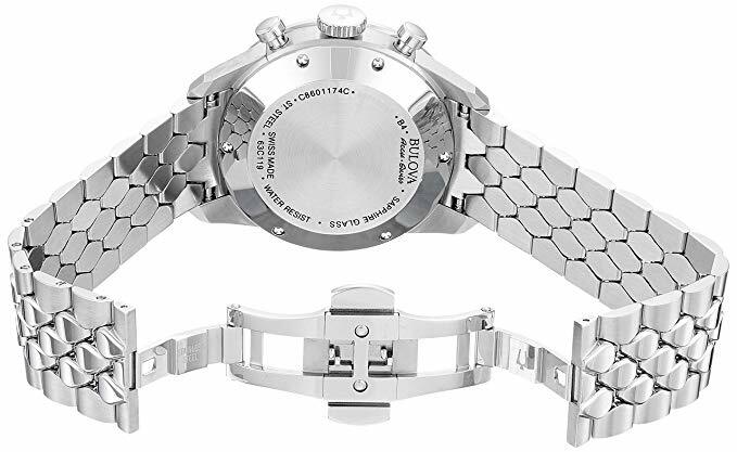 Bulova Accu Swiss 63C119 Murren Men’s Day Date Automatic Chronograph Watch