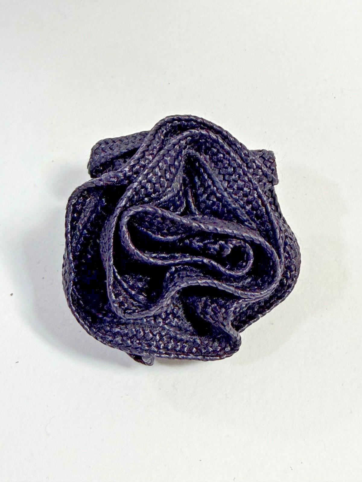 Lot of 6 Black Fabric Flower Brooches Handmade Upcycled Ribbon Lace Pins