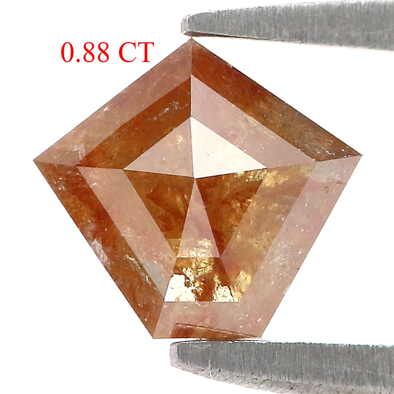 0.88 Ct Natural Loose Pentagon Shape Diamond 6.50 MM Brown Color Diamond LQ9675