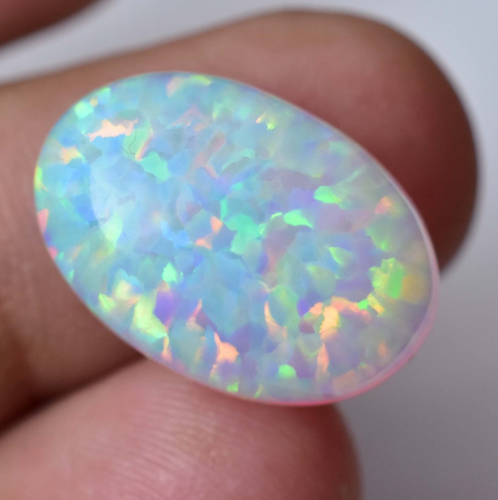 11.70 Ct Natural Ethiopian Fire Opal Certified Play of Color Untreated Gemstone