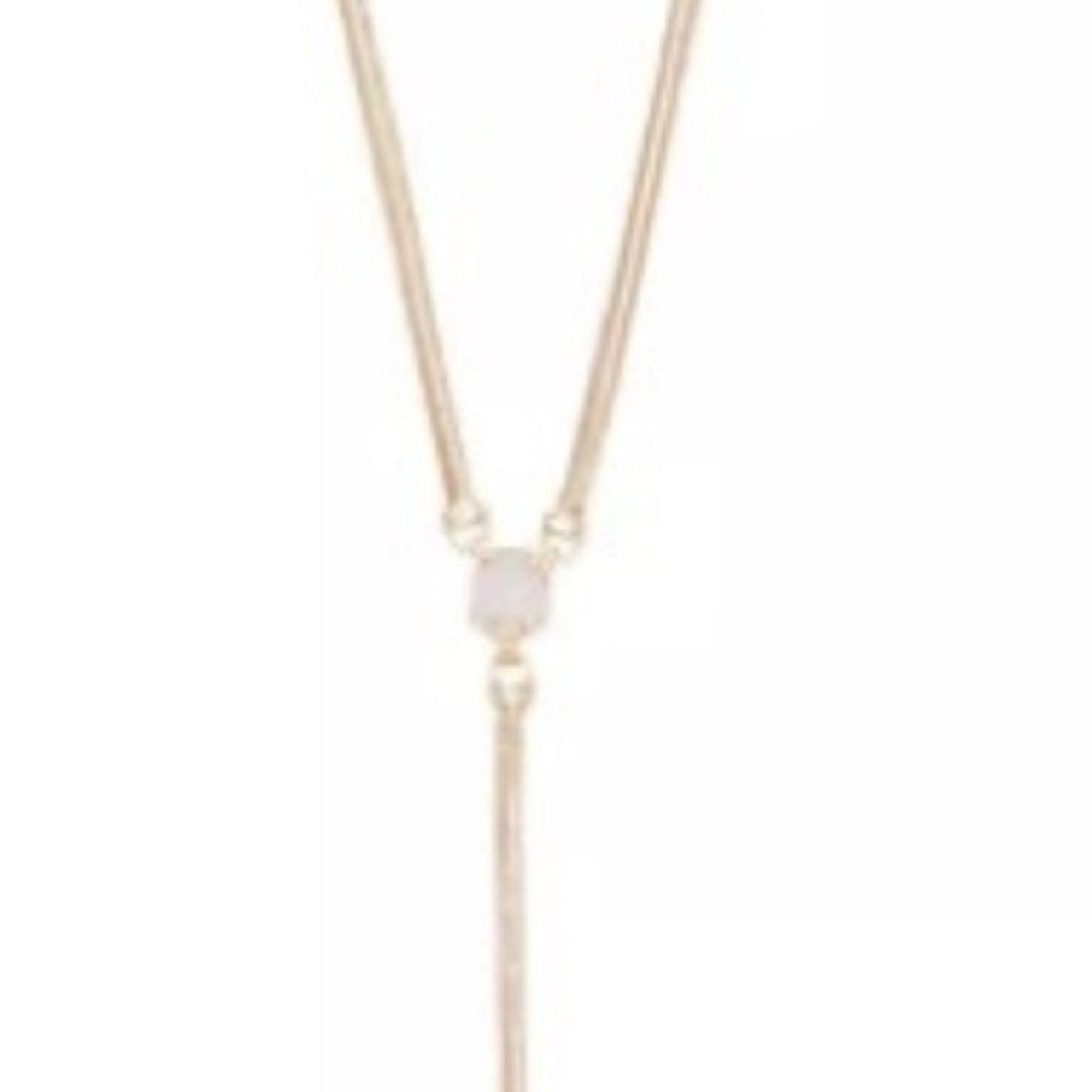 KENDRA SCOTT STARLA LONG Y NECKLACE IRIDESCENT DRUSY STONE