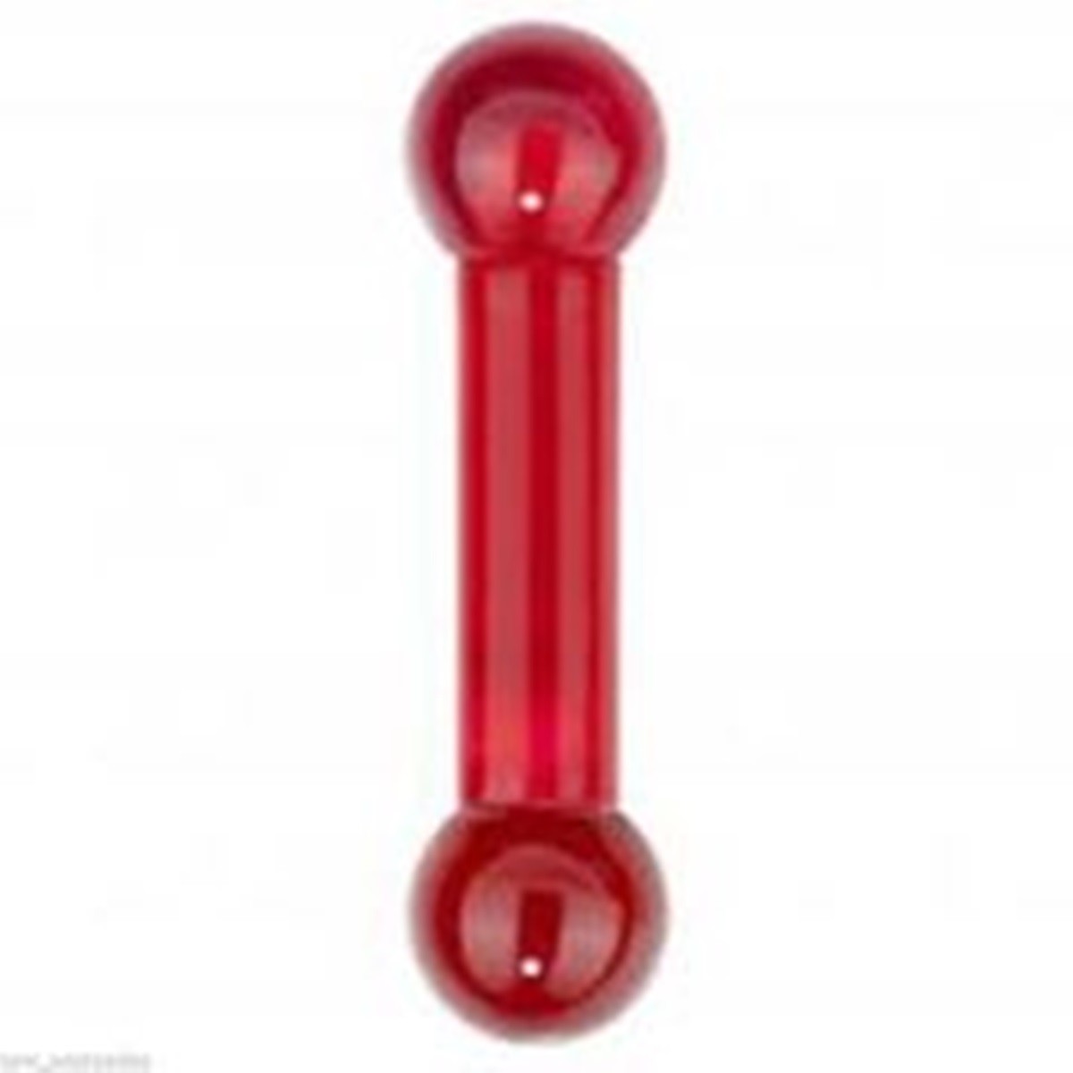 Barbell Tongue Nipple Ring Heavy Acrylic 0 Gauge 5/8″ Red 10mm *