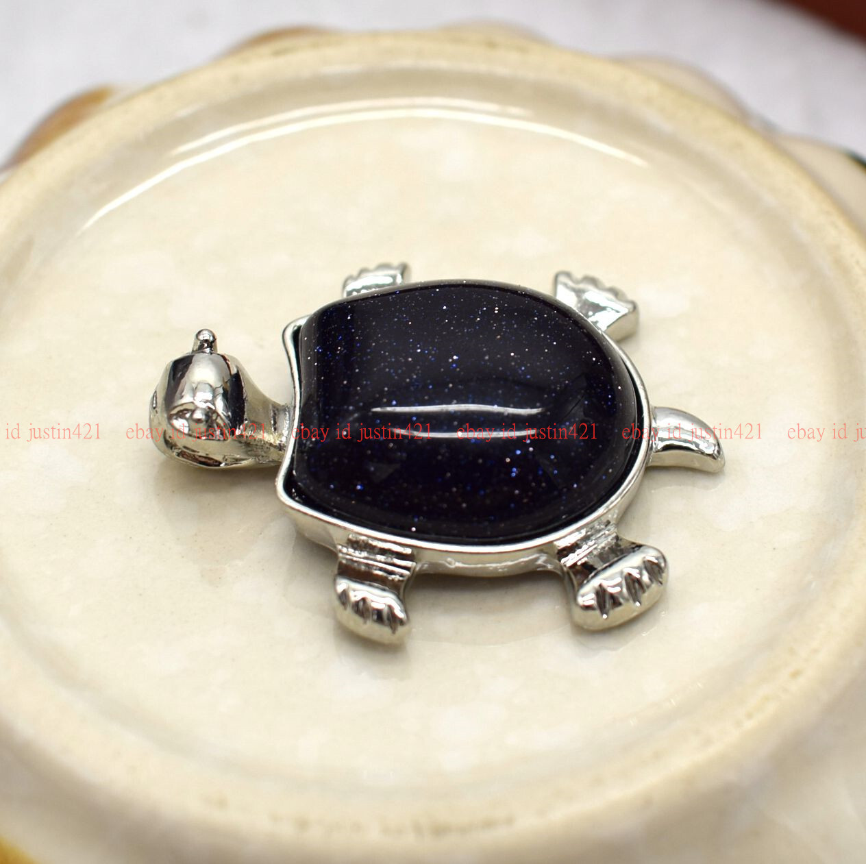 1/5/10/20 Pcs Fashion Natural Blue Sandstone Turtle Gemstone Pendant AAA+