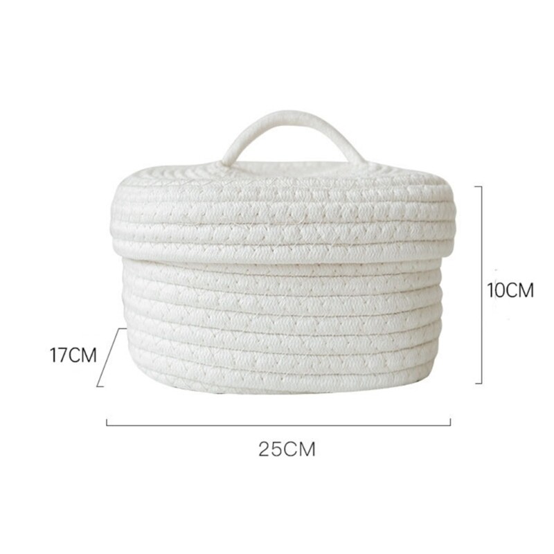 Woven Oval Storage Box with Lid Portable Indoor Outdoor Traveling Camp