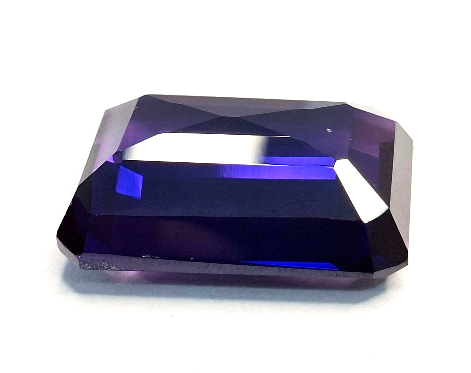 Deep Purple Amethyst Emerald Cut 55-57 Ct Natural Certified Loose Gemstone RK841