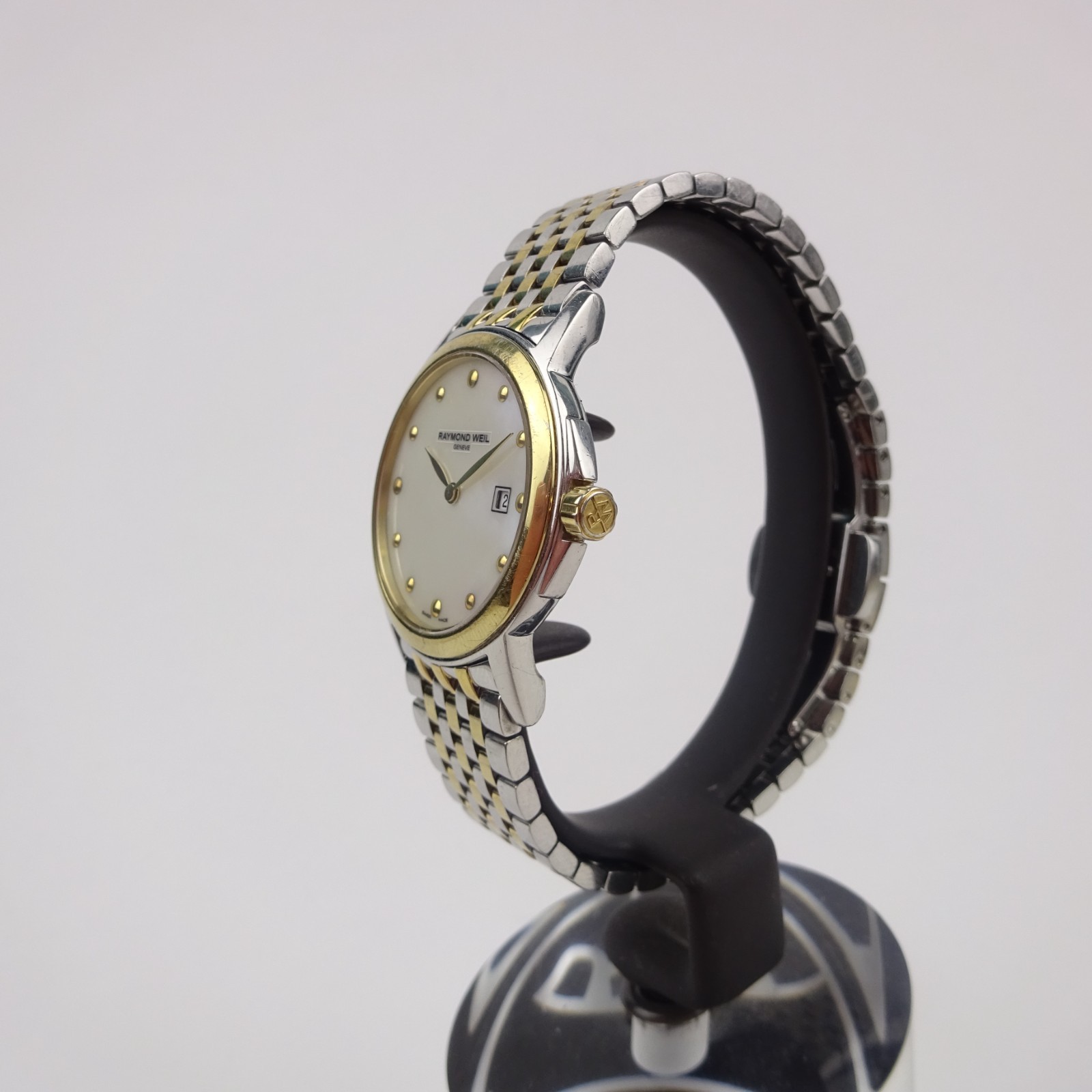Raymond Weil Tradition 5966 Watch 2 Tone Mother of Pearl Dial Women’s