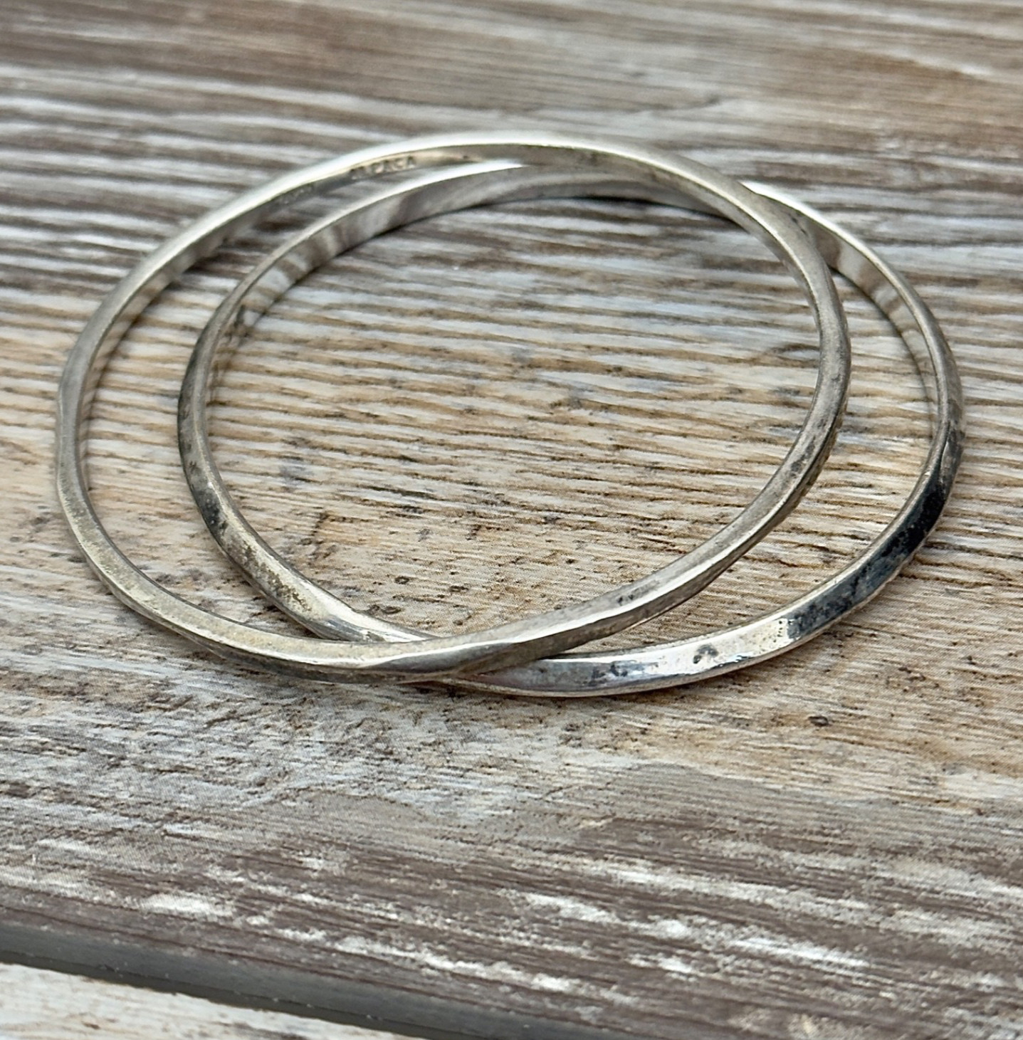 Taxco Mexico Alpaca Modernist Bangle Bracelets Lot Of 2 Untested Not Guaranteed