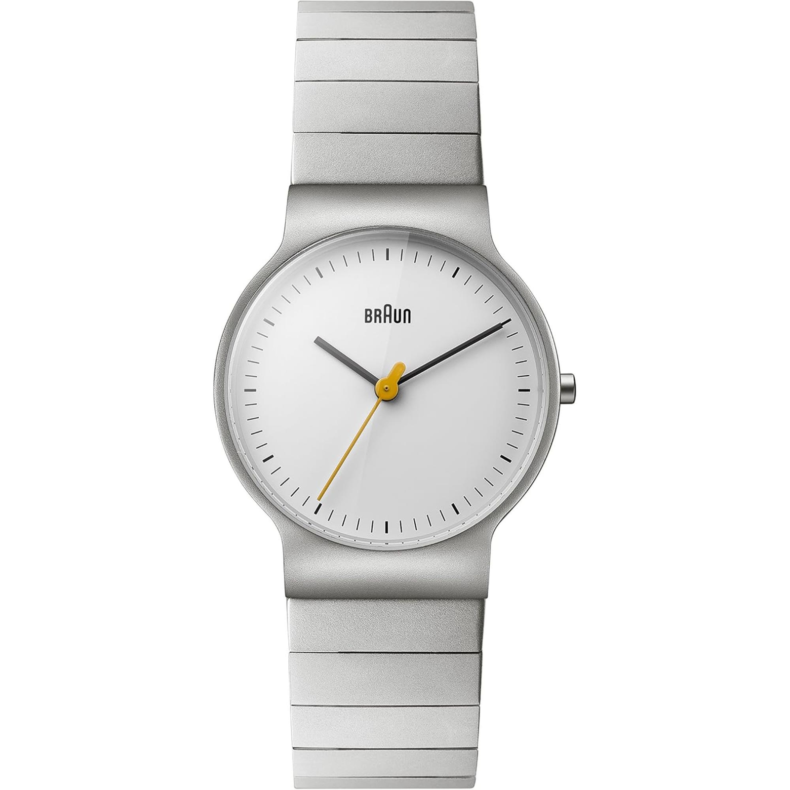Braun Ladies Slim Watch White Dial Stainless Steel Bracelet BN0211SLBTL