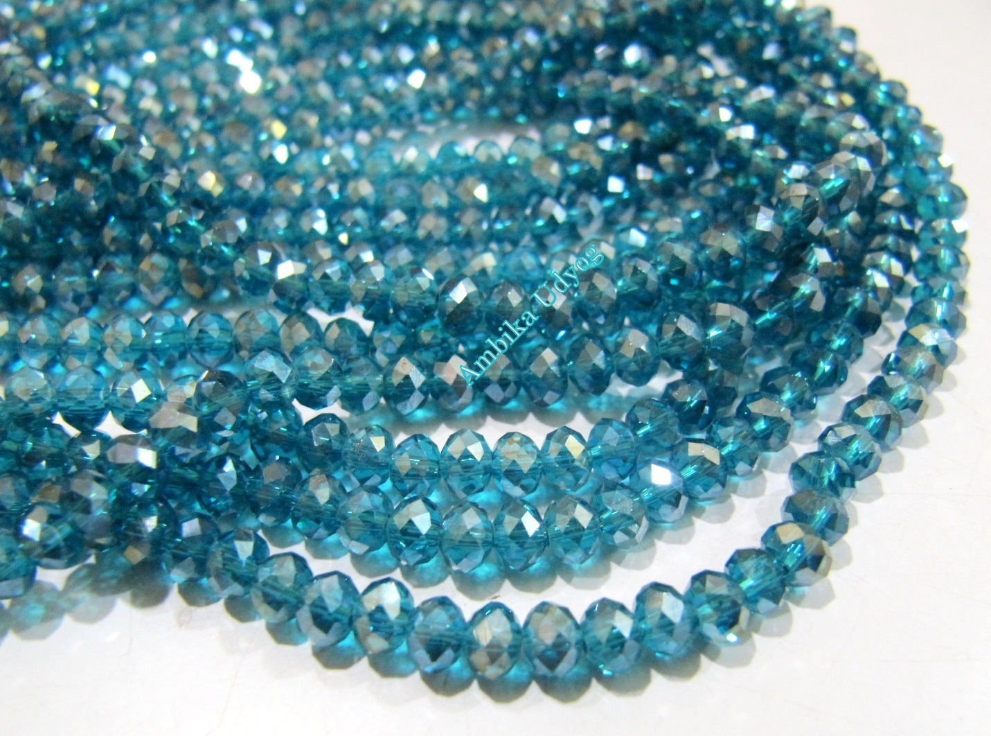 10 STRINGS- Blue Topaz Color Hydro Quartz Beads 4mm, approx 150 Beads per string