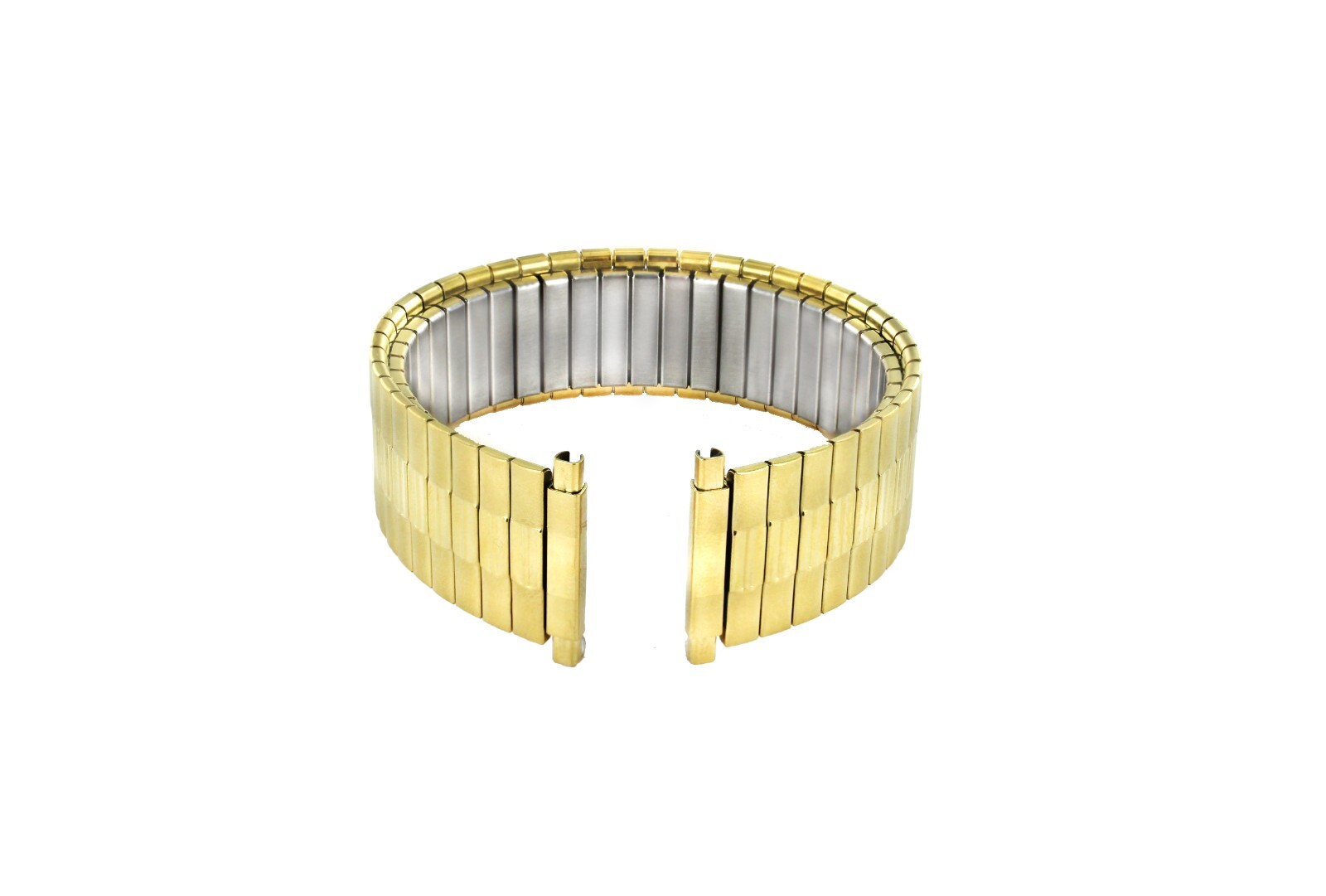 16-22mm Milano Gold Tone Stainless Mens Dura Flex Band Wide Long 1705Y