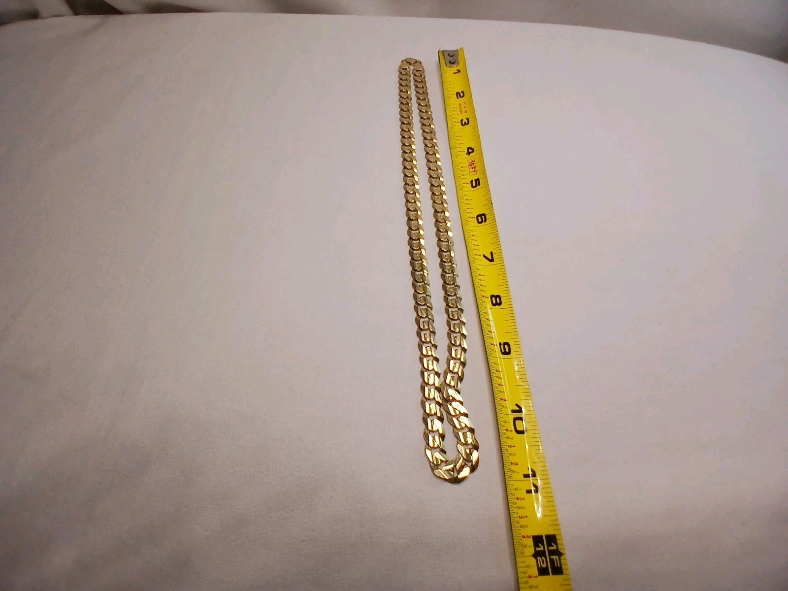 10k Solid Gold Curb Link Necklace 22″ 50.5 Grams 9mm Midas 10k