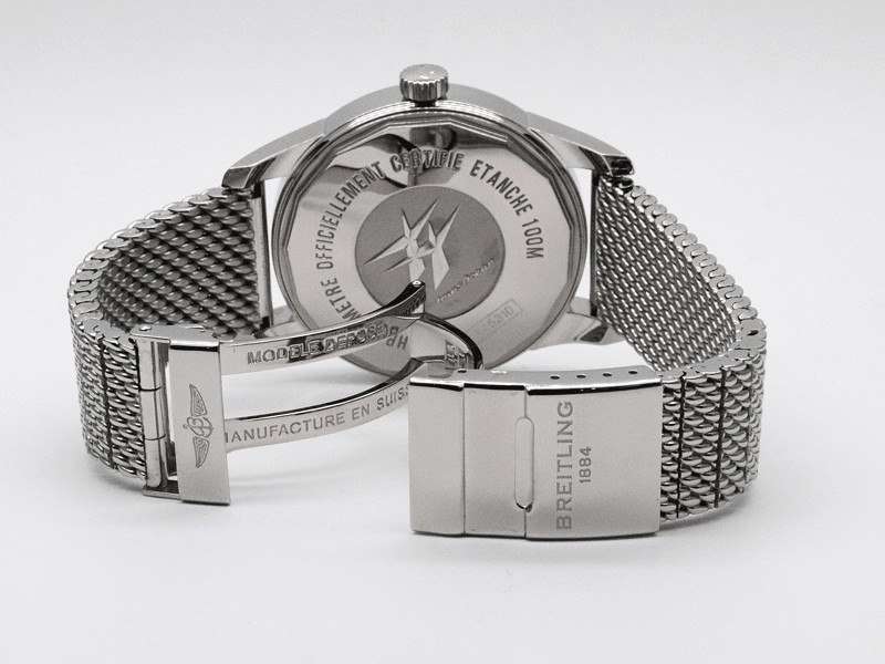 BREITLING Transocean A45310 Day date Silver Dial Automatic Men’s Watch