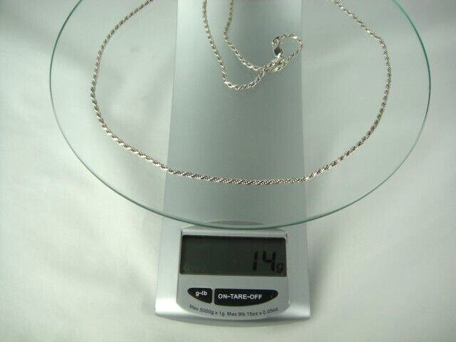Sterling Silver – Stamped 30 in Rope Chain Necklace Italy 14 Gram