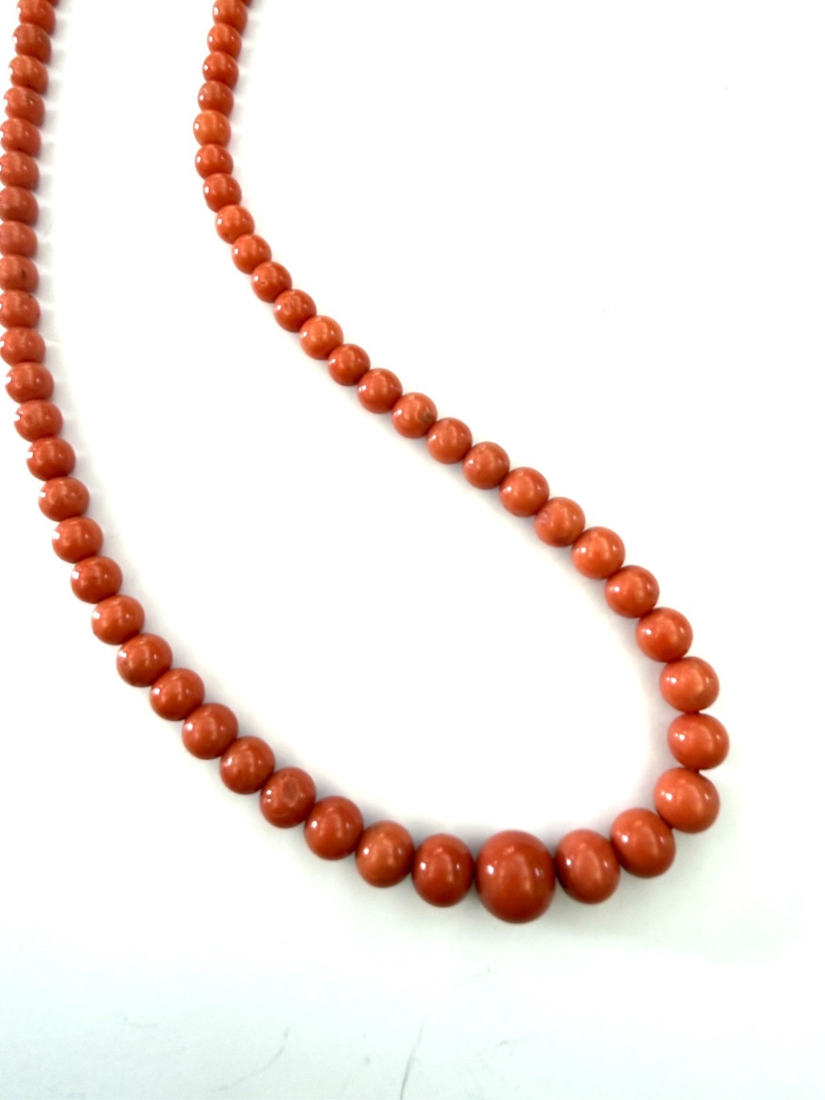 RED CORAL NECKLACE -Mediterranean -Grade -18K gold