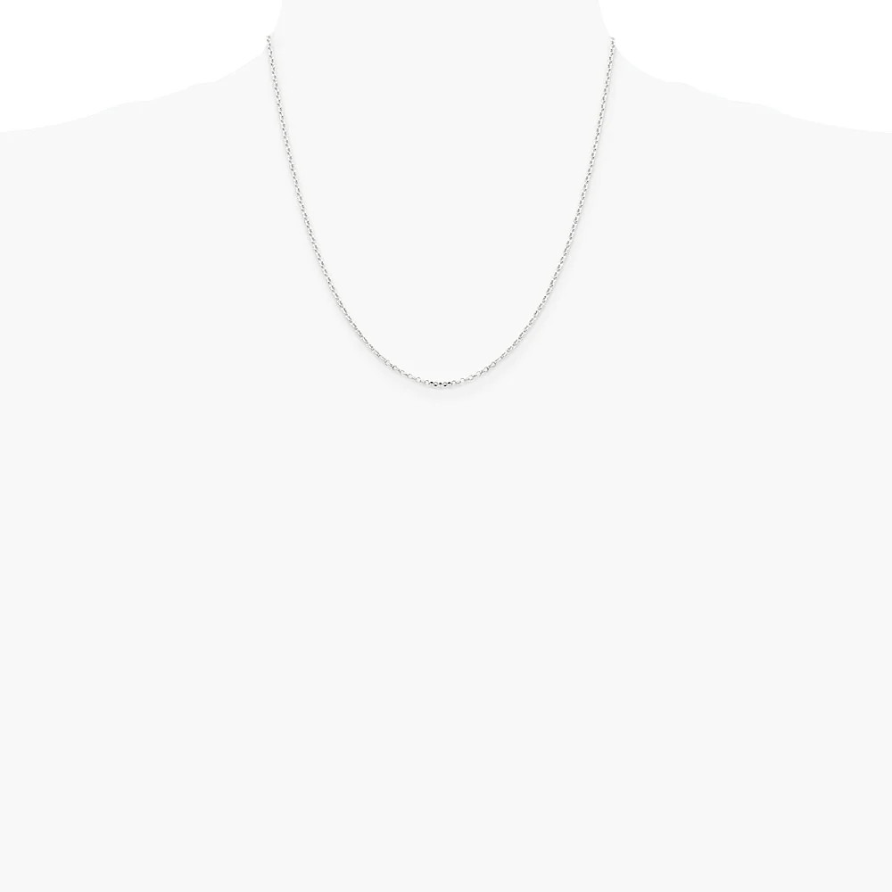 Sterling Silver 1.75mm Diamond-Cut Rolo Cable Chain Necklace 16″-30″