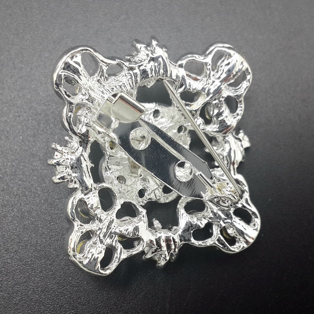 Lot 24 pc Mixed Alloy Sliver Rhinestone Crystal Brooch DIY Wedding Bouquet