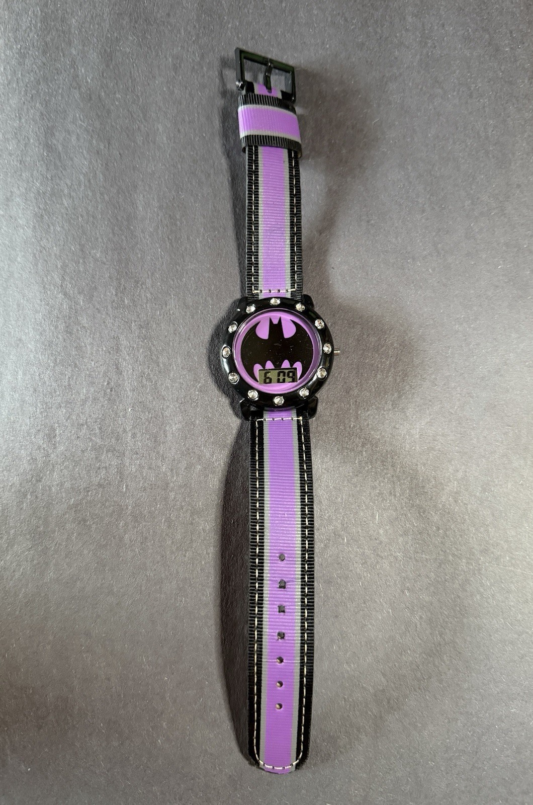 Accutime Batman Girls Digital Watch Purple New Battery