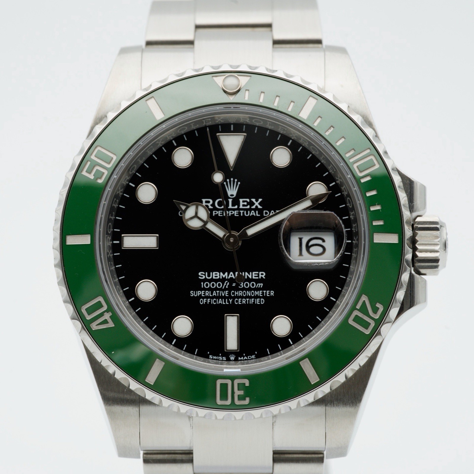 Rolex Submariner “Starbucks” 126610LV Silver Oyster Bracelet Green Bezel 2024