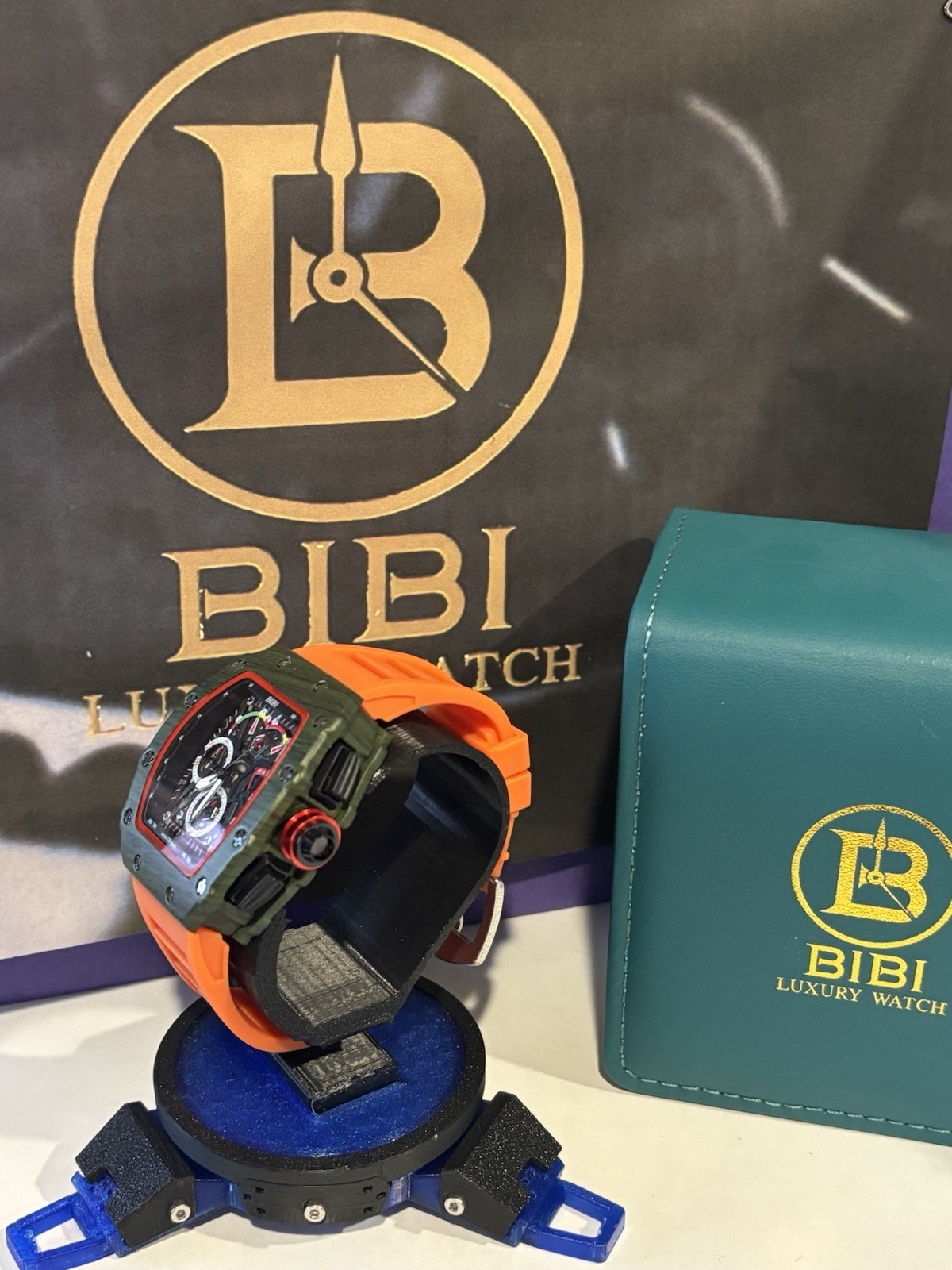 Bibi Luxury Watch Alloy Dial & Silicone Strap (B0128).