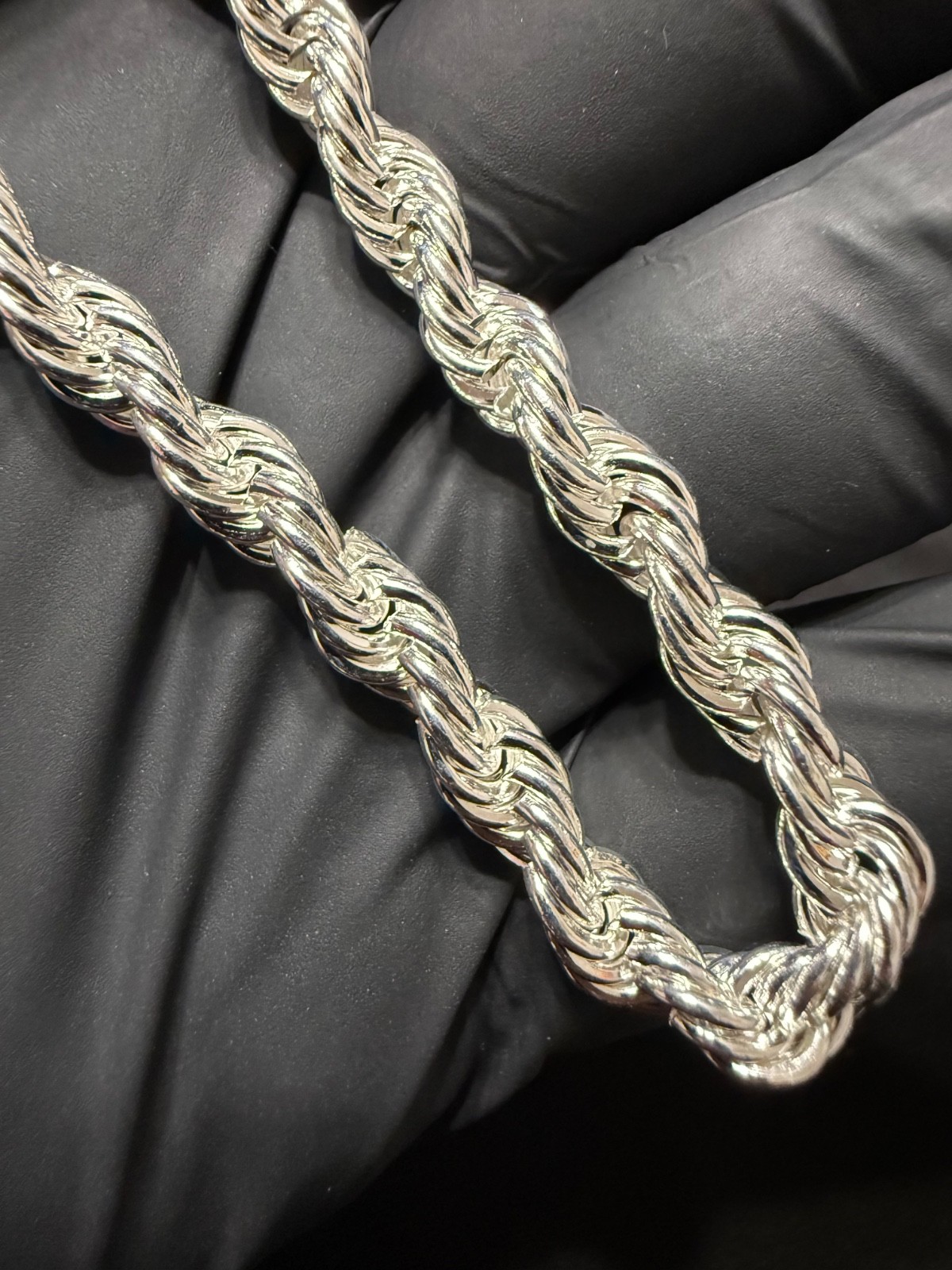 silver filled rope bracelet 9 inch 5mm lobster clasp