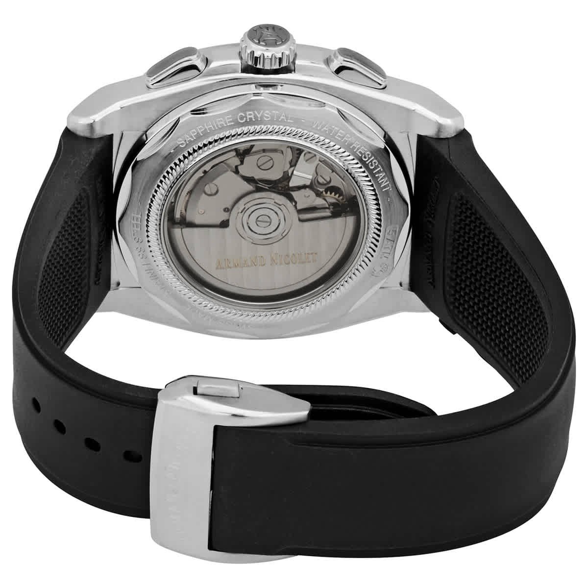 Armand Nicolet JH9 Chronograph Automatic Black Dial Mens Watch A668HAANZGG4710N